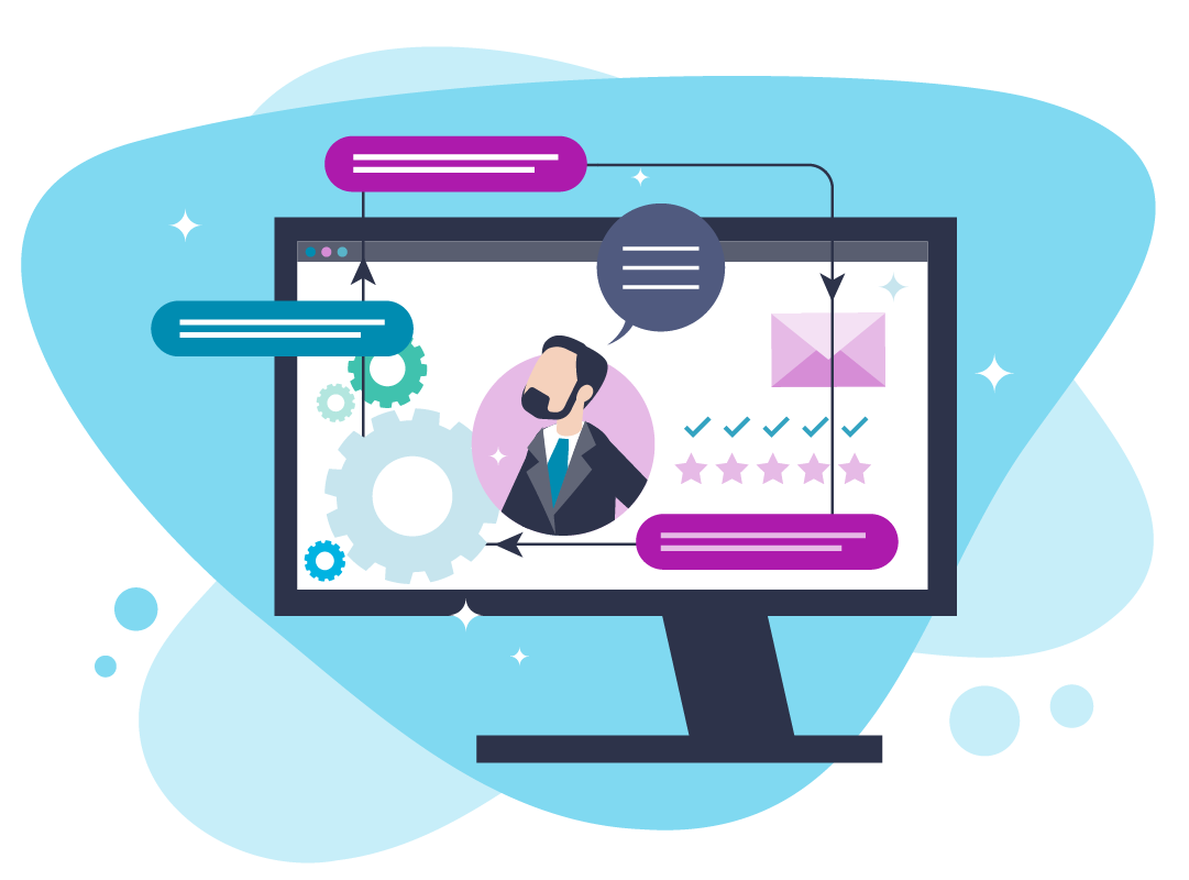 Computer that's analyzing info.